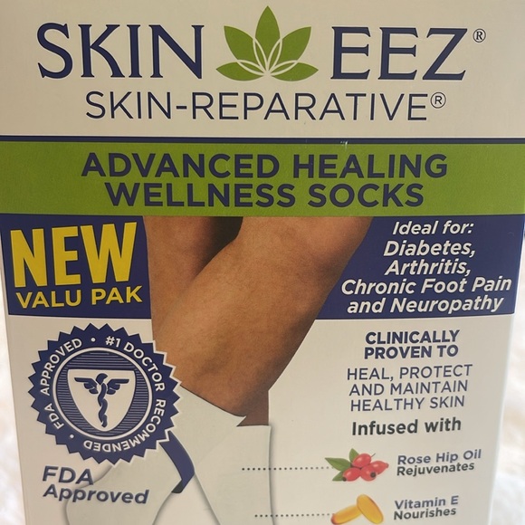New Skin EEZ Advanced Healing Wellness Socks to help with Diabetes & Foot Pain - Picture 2 of 8
